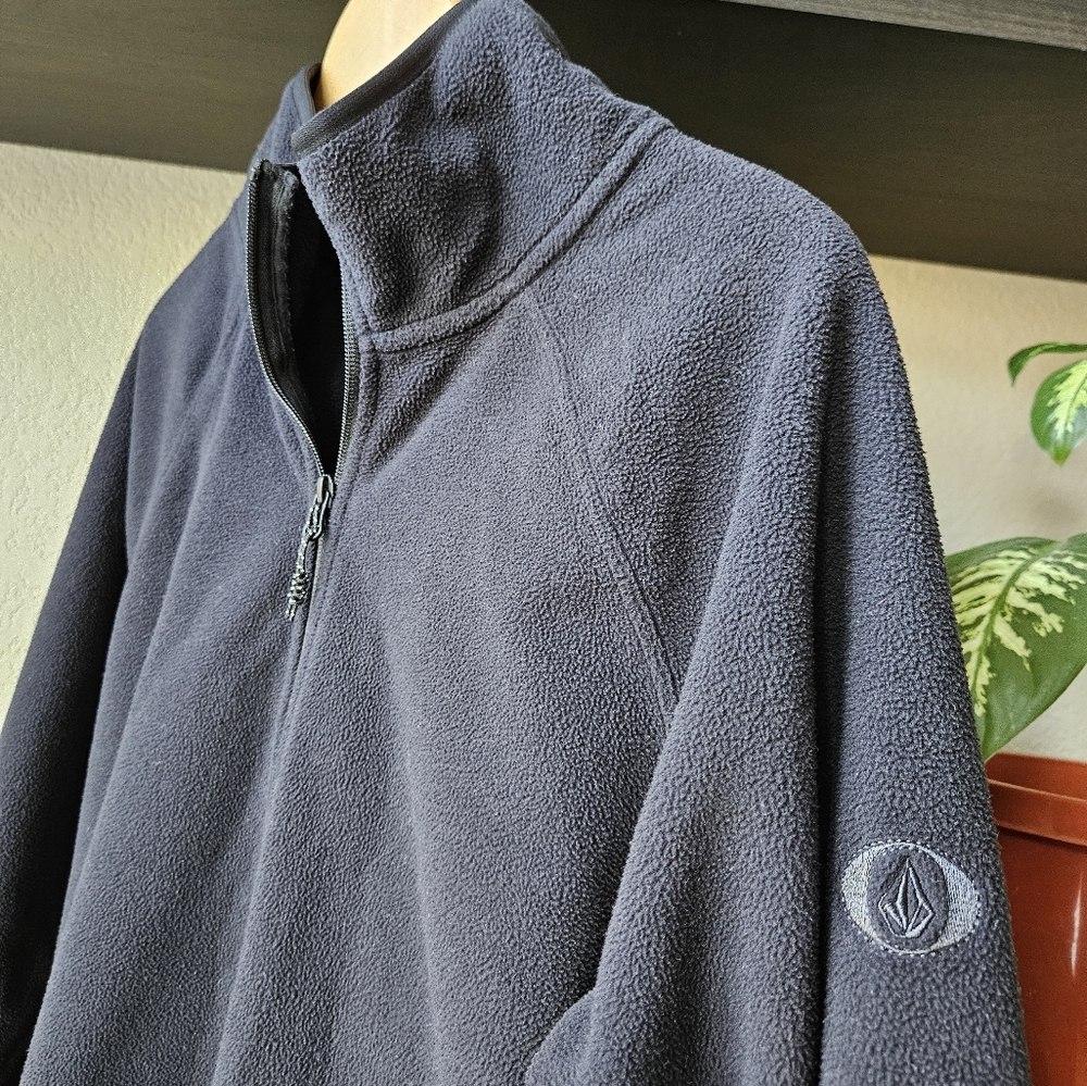 Volcom Mens Heavyweight Fleece Pullover Lg Black